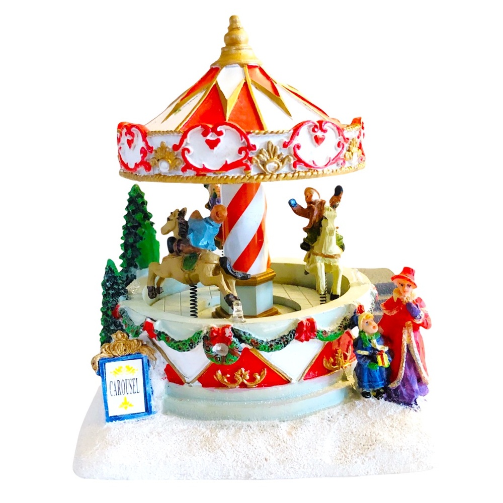 Lighted Carousel Victoria Falls LED Animated Holiday Decor